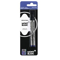 Two Montblanc Blue Fine Refill For Rollerball Pens 15161