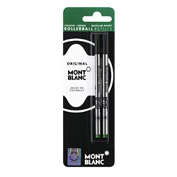 Two Montblanc Green Medium Refill For Rollerball Pens 15163