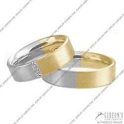 Christian Bauer 14K White and Yellow Bands (273458 & 273434)