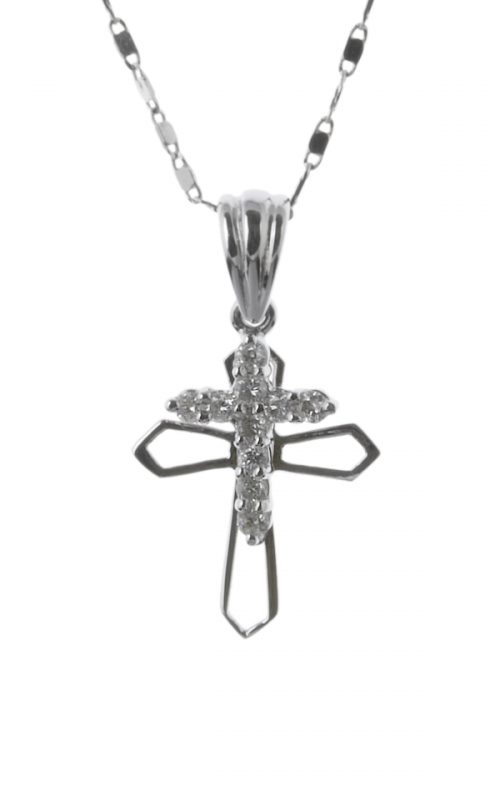 Gideon's Exclusive 14K White Gold Diamond Cross Pendant