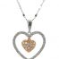 Gideon's Exclusive 18K White & Rose Gold Diamond Heart Pendant