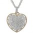 Gideon's Exclusive 18K White & Rose Gold Diamond Heart