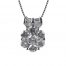 Gideon's Exclusive 18K White Gold Flower Diamond Pendant
