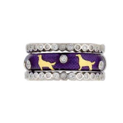 Hidalgo Stackable Rings Puppy Lovers Collection Set  (7-455 & 7-455G)