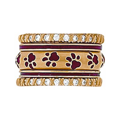 Hidalgo Stackable Rings Puppy Lovers Collection Set  (7-456, 7-456G & 7-456G2)