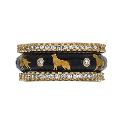 Hidalgo Stackable Rings Puppy Lovers Collection Set  (7-464 & 7-464G)