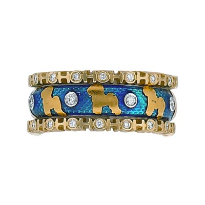 Hidalgo Stackable Rings Puppy Lovers Collection Set  (7-465 & 7-465G)