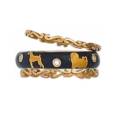 Hidalgo Stackable Rings Puppy Lovers Collection Set  (7-482 & 7-482G)