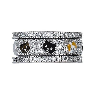 Hidalgo Stackable Rings Kitty Lovers Collection Set  (7-486 & 7-486G)