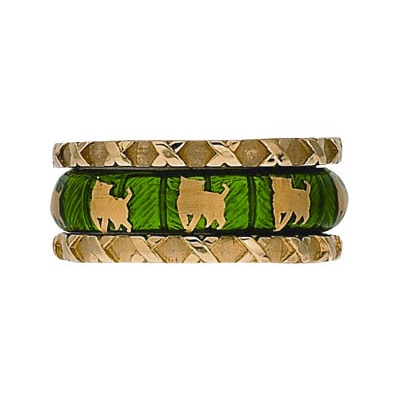 Hidalgo Stackable Rings Kitty Lovers Collection Set  (7-487 & 7-487G)