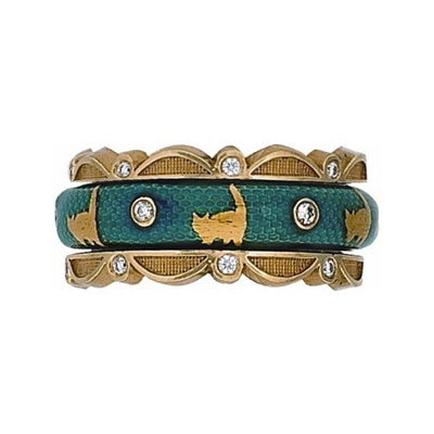 Hidalgo Stackable Rings Kitty Lovers Collection Set  (7-489 & 7-489G)