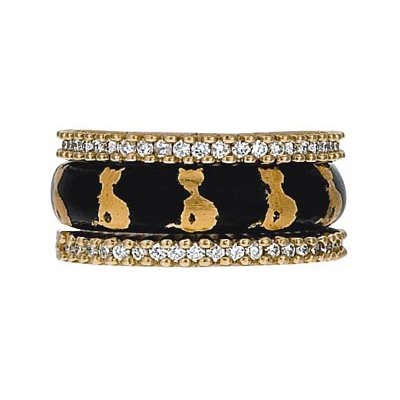 Hidalgo Stackable Rings Kitty Lovers Collection Set  (7-490 & 7-490G)