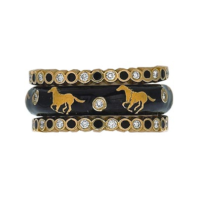 Hidalgo Stackable Rings Equestrian Collection Set  (7-499 & 7-499G)