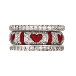 Hidalgo Stackable Rings Heart Collection Set  (7-630 & 7-630G)