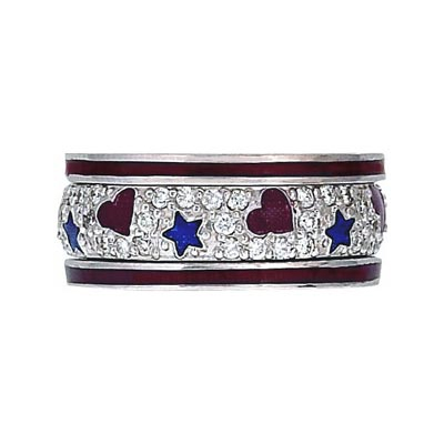 Hidalgo Stackable Rings Heart Collection Set  (7-634 & 7-634G)