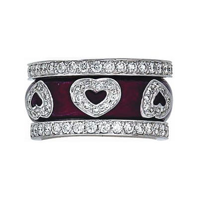 Hidalgo Stackable Rings Heart Collection Set  (7-638 & 7-638G)