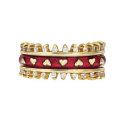 Hidalgo Stackable Rings Heart Collection Set  (7-643 & 7-643G)