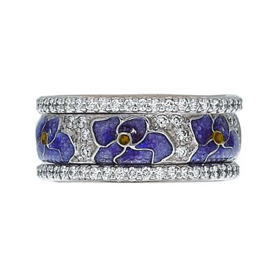 Hidalgo Stackable Rings Flowers Collection Set (RS7939 & RS6904)