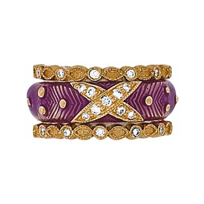 Hidalgo Stackable Rings Bar and X Collection Set (RS7467 & RR1083)