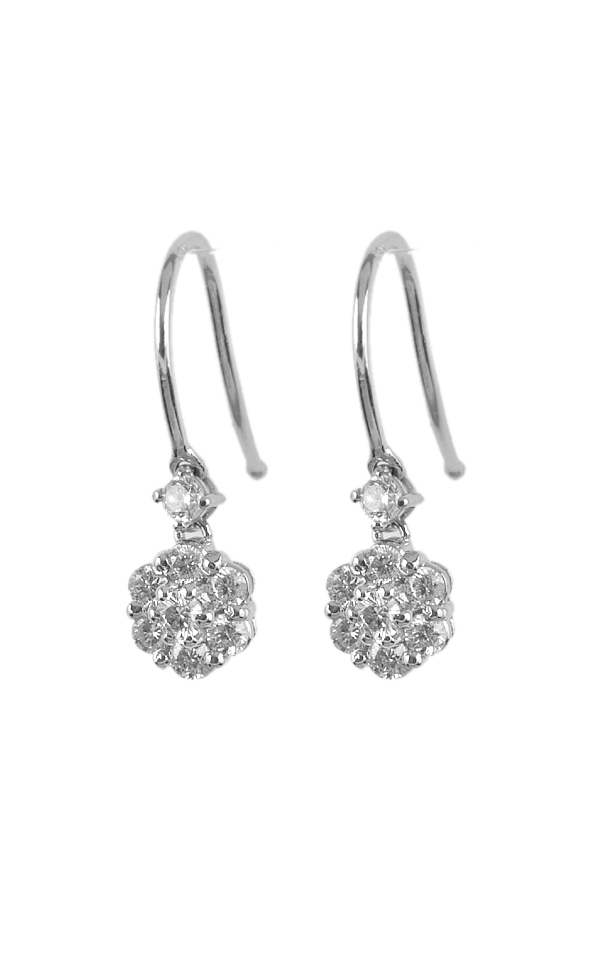 Gideon's Exclusive 18K White Gold Diamond Dangle Earring