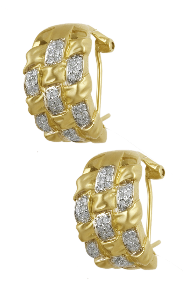 Gideon's Exclusive 14K Yellow Gold Diamond Hoop Earring