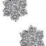 Gideon's Exclusive 18K White Gold Diamond Flower Design Earring