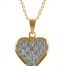 Gideon's Exclusive Yellow Gold Diamond Heart Pendant