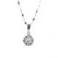 Gideon's Exclusive 18K White Gold Flower Diamond Pendant