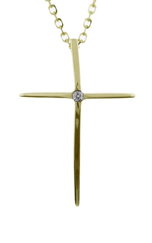 Gideon's Exclusive 14K Yellow Gold Diamond Cross Pendant
