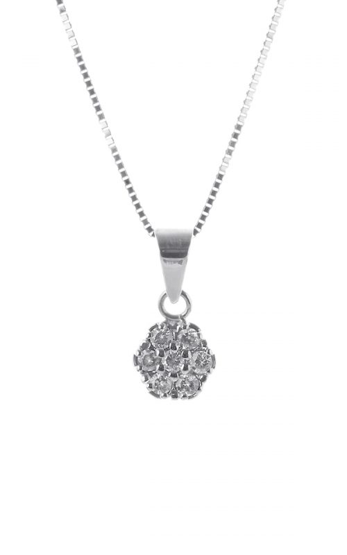 Gideon's Exclusive 14K White Gold Flower Diamond Pendant