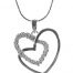 Gideon's Exclusive 18K White Gold Diamond Heart Pendant