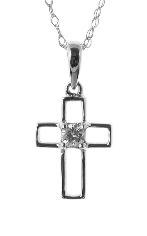 Gideon's Exclusive 14K White Gold Diamond Cross Pendant