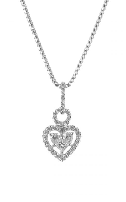 Gideon's Exclusive 18K White Gold Diamond Heart Pendant
