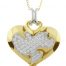 Gideon's Exclusive 18K Yellow Gold Diamond Heart Pendant
