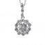 Gideon's Exclusive 18K White Gold Flower Diamond Pendant