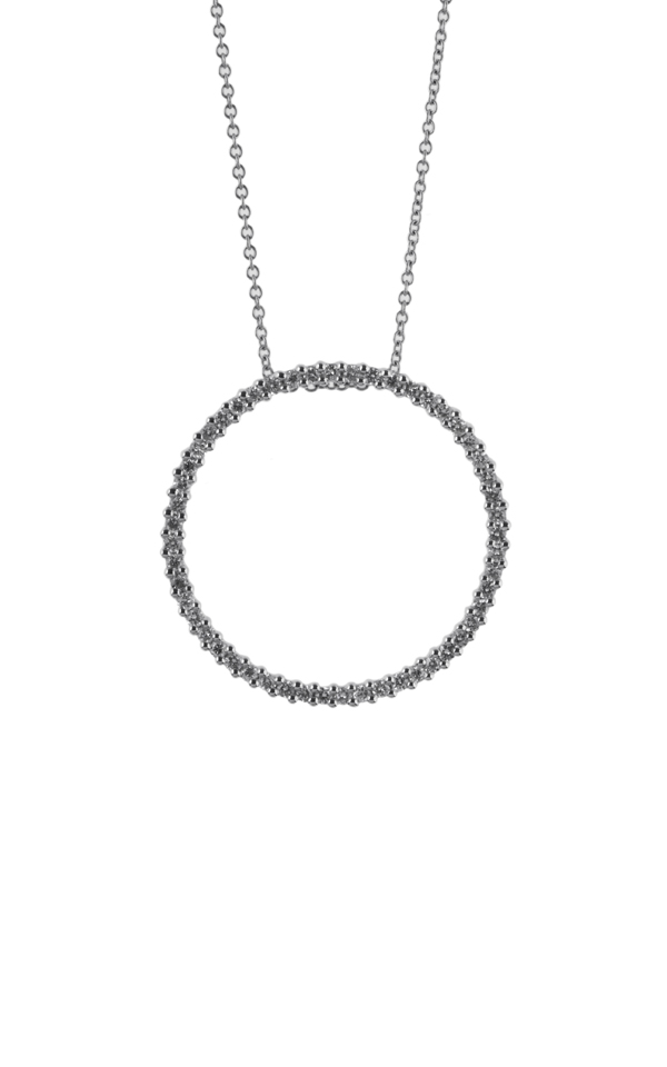 Gideon's Exclusive 18K White Gold Circle of Life Diamond Pendant