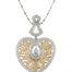 Gideon's Exclusive 18K White & Yellow Gold Diamond Heart Pendant