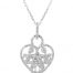 Gideon's Exclusive 18K White Gold Diamond Heart Pendant