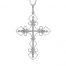 Gideon's Exclusive 18K White Gold Diamond Cross Pendant