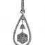 Gideon's Exclusive 18K White Gold Teardrop Diamond Pendant