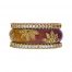 Hidalgo Stackable Rings Flowers Collection Set (RS6224 & RR1533)