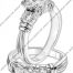 Scott Kay Platinum Engagement Set(M0858RDZPP & B0858RDPP)