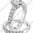 Scott Kay Platinum Engagement Set(M1062RDPP & B1062RDPP)