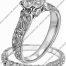 Scott Kay Platinum Engagement Set(M1121RD10PP & B1121RD10PP)