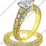 Scott Kay Gold Engagement Set(M1135RD10FP & B1135RD10FF)