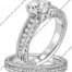 Scott Kay Platinum Engagement Set(M1158RD10PP & B1158RD10PP)