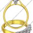 Scott Kay Gold Engagement Set (M1173QD10PP & B1173RD10FP)