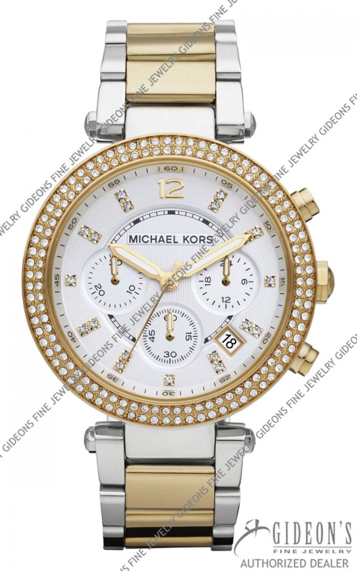 Michael Kors Two-Tone Parker Glitz Quartz Chronograph Watch MK5626