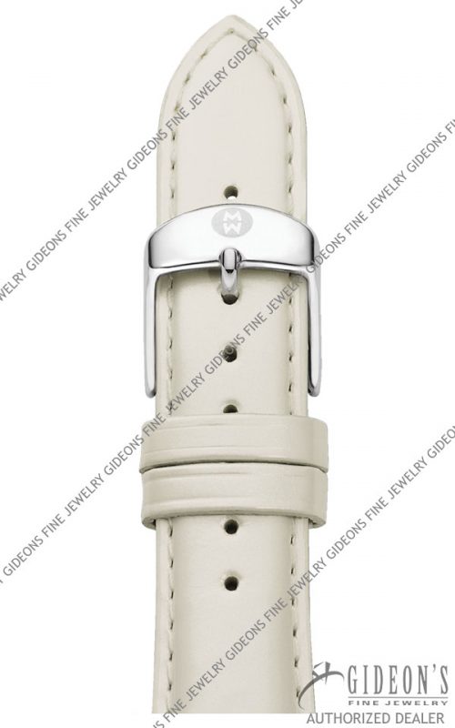 Michele Silver Patent Leather Strap MS20AB050040 20 mm