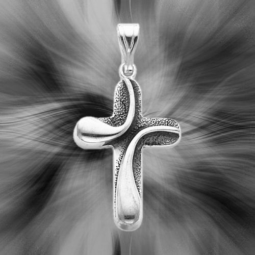 Quality Sterling Silver Antiqued Cross Pendant QC3279